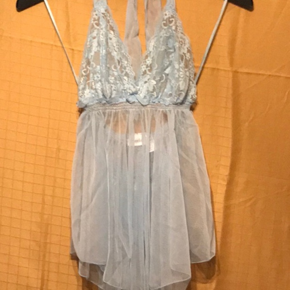FREDERICK’S OF HOLLYWOOD Blue Babydoll, Sz XL, NWT